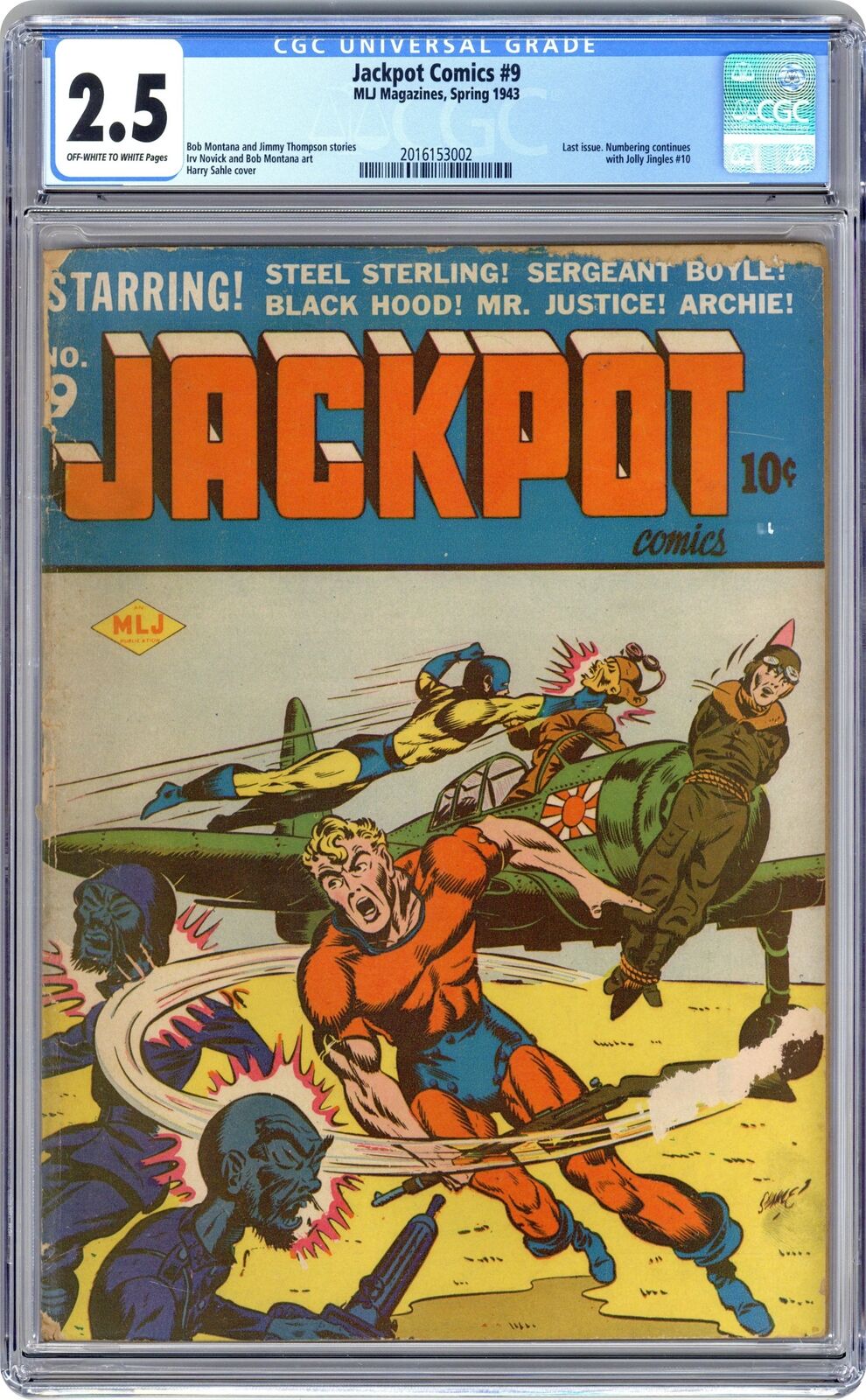 Jackpot Comics #9 CGC 2.5 1943 2016153002