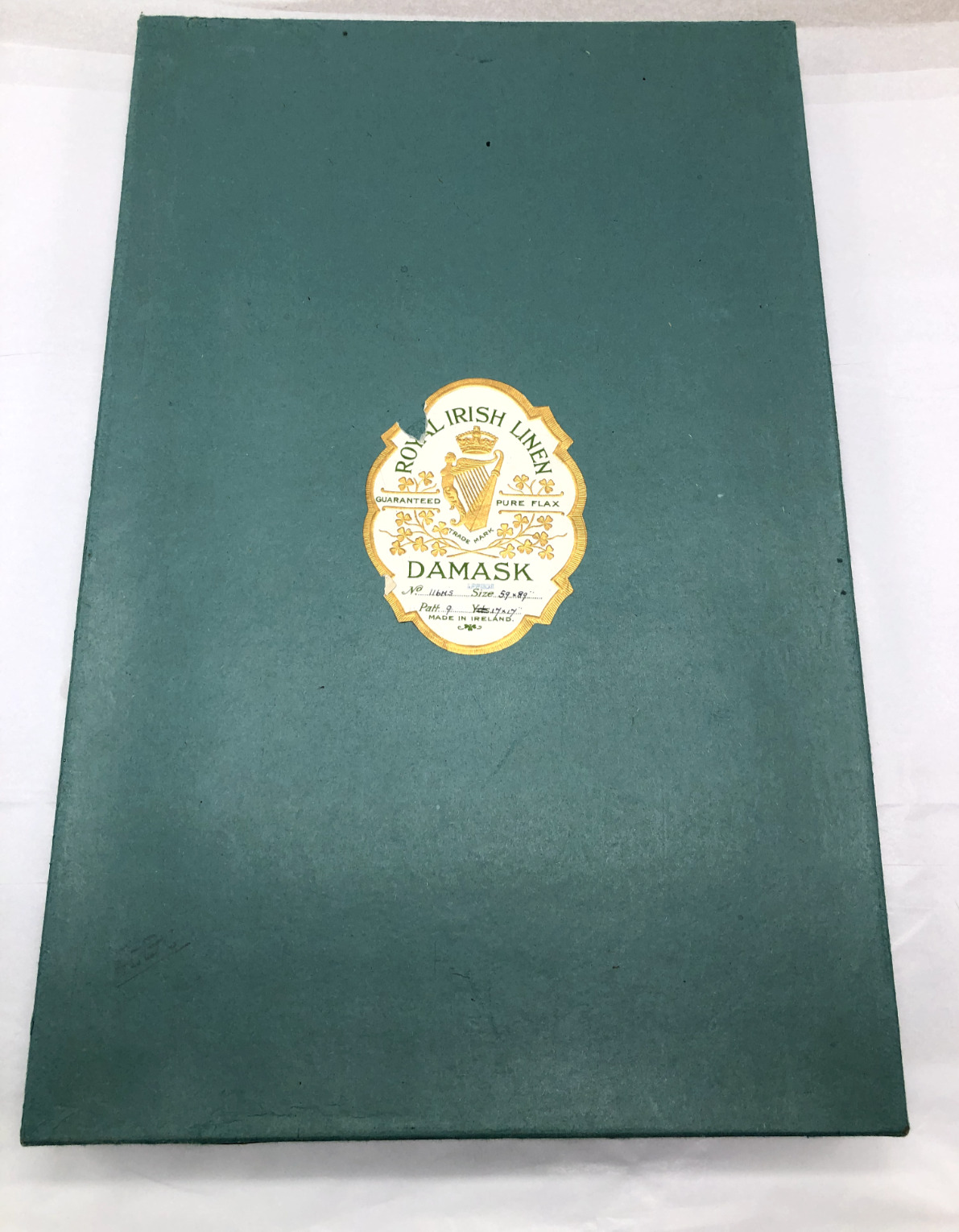 Vtg Royal Irish Linen Damask 60x90 Tablecloth & 8 Napkins 17x17 NOS