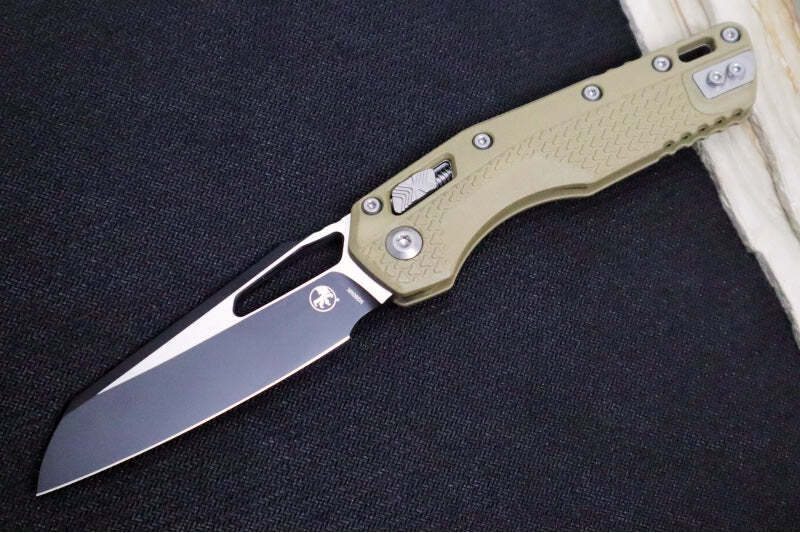 Microtech MSI Manual Folder - Two-Toned Black Finished Blade / OD Green Polymer