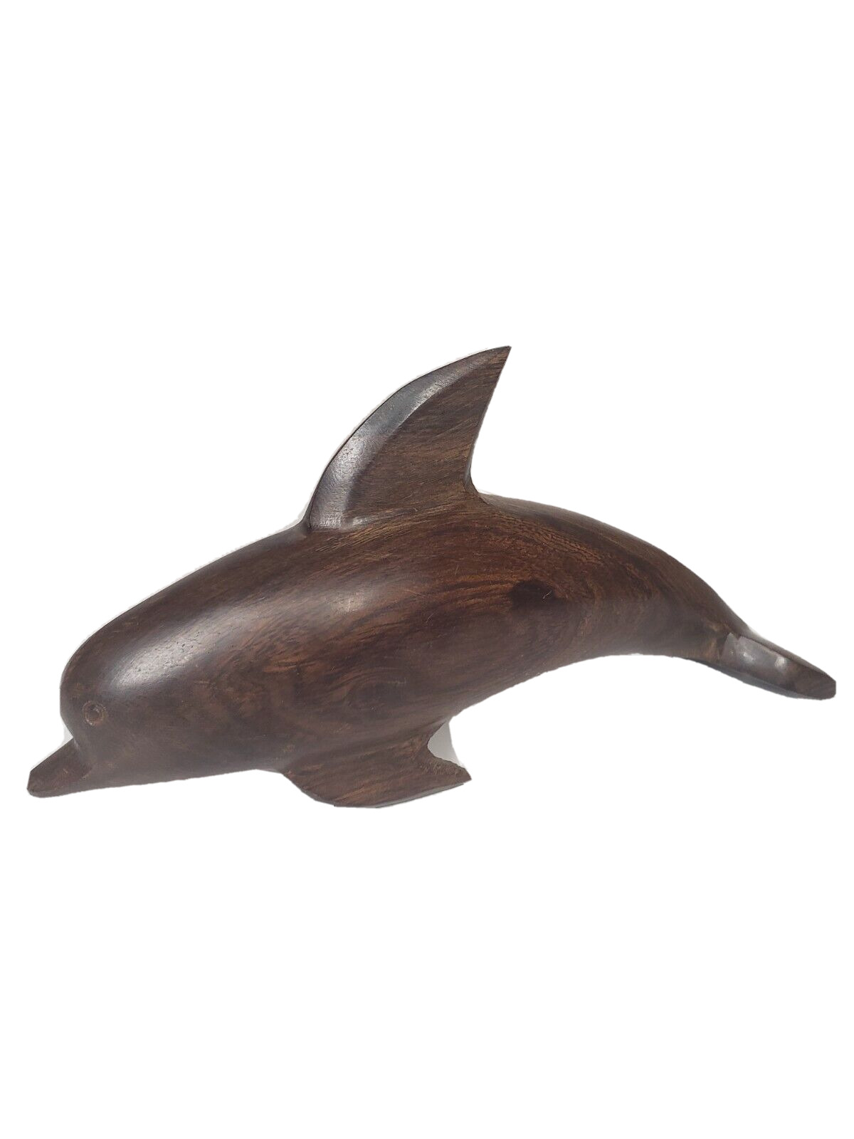 Dolphin Figurine Hand Carved Solid Wood Nautical Seaside Decor, 6\