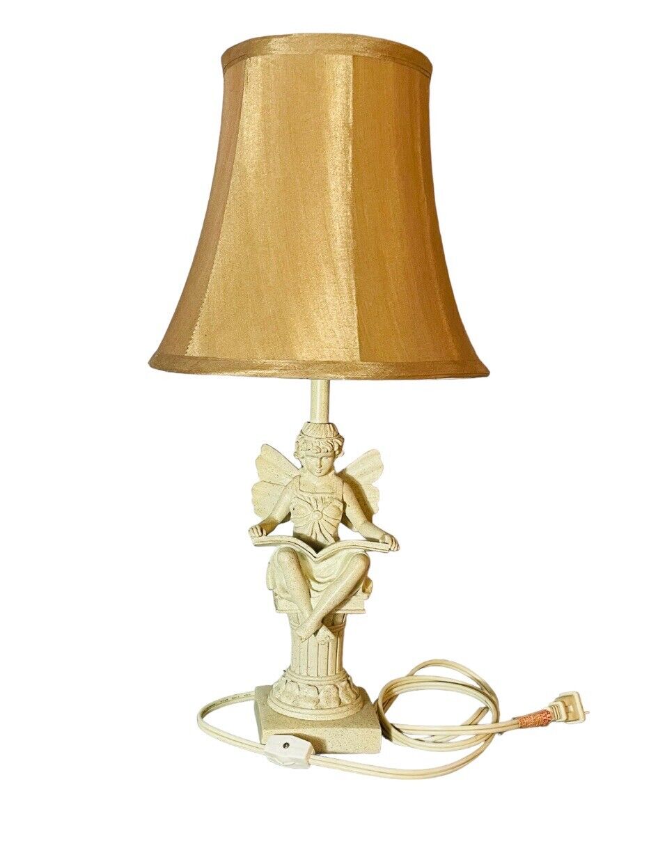 Sitting Fairy Woman Reading A Book Table Lamp