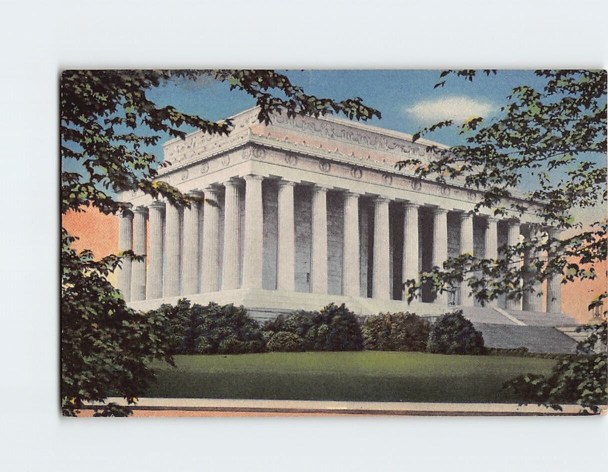 Postcard Vista Of Lincoln Memorial, Washington, District of Columbia