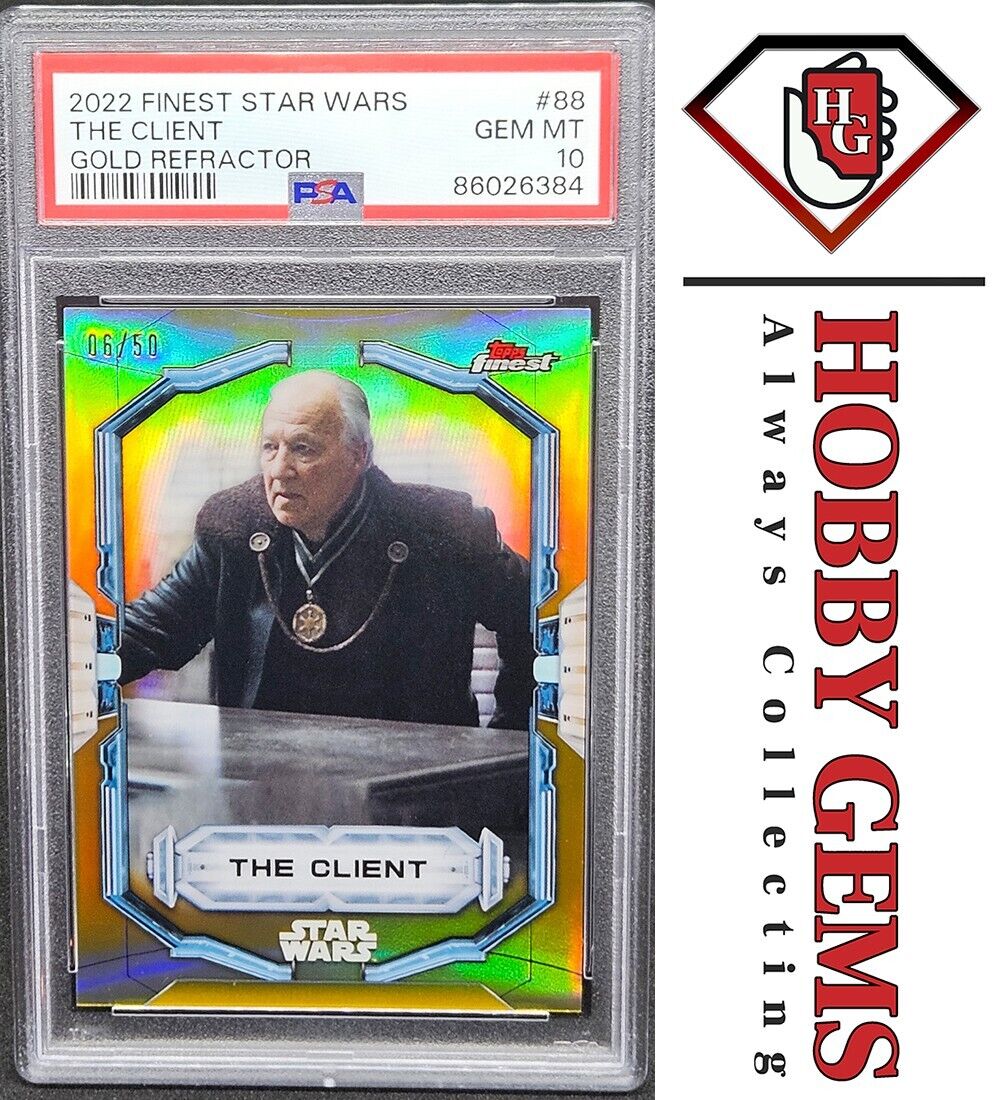 THE CLIENT PSA 10 2022 Topps Finest Star Wars Gold Refractor #88 06/50