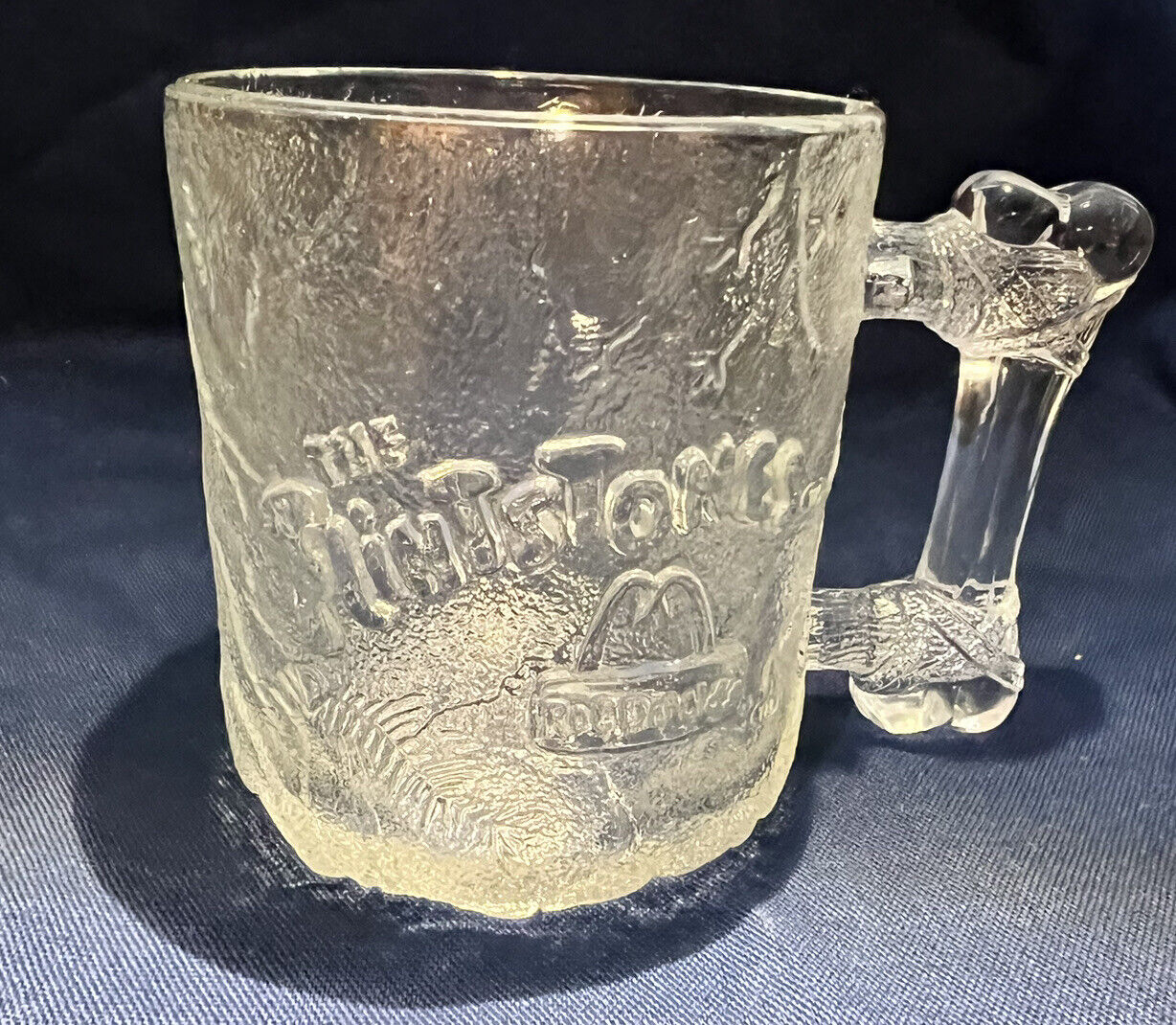 MCDONALD\'S FLINTSTONES HAPPY MEAL GLASS MUG 1993 Vintage