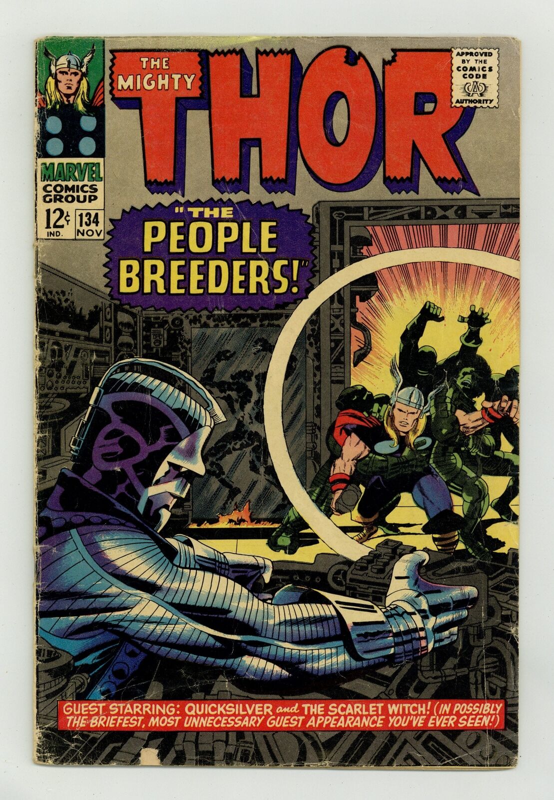 Thor #134 GD/VG 3.0 1966 1st app. High Evolutionary, Man-Beast