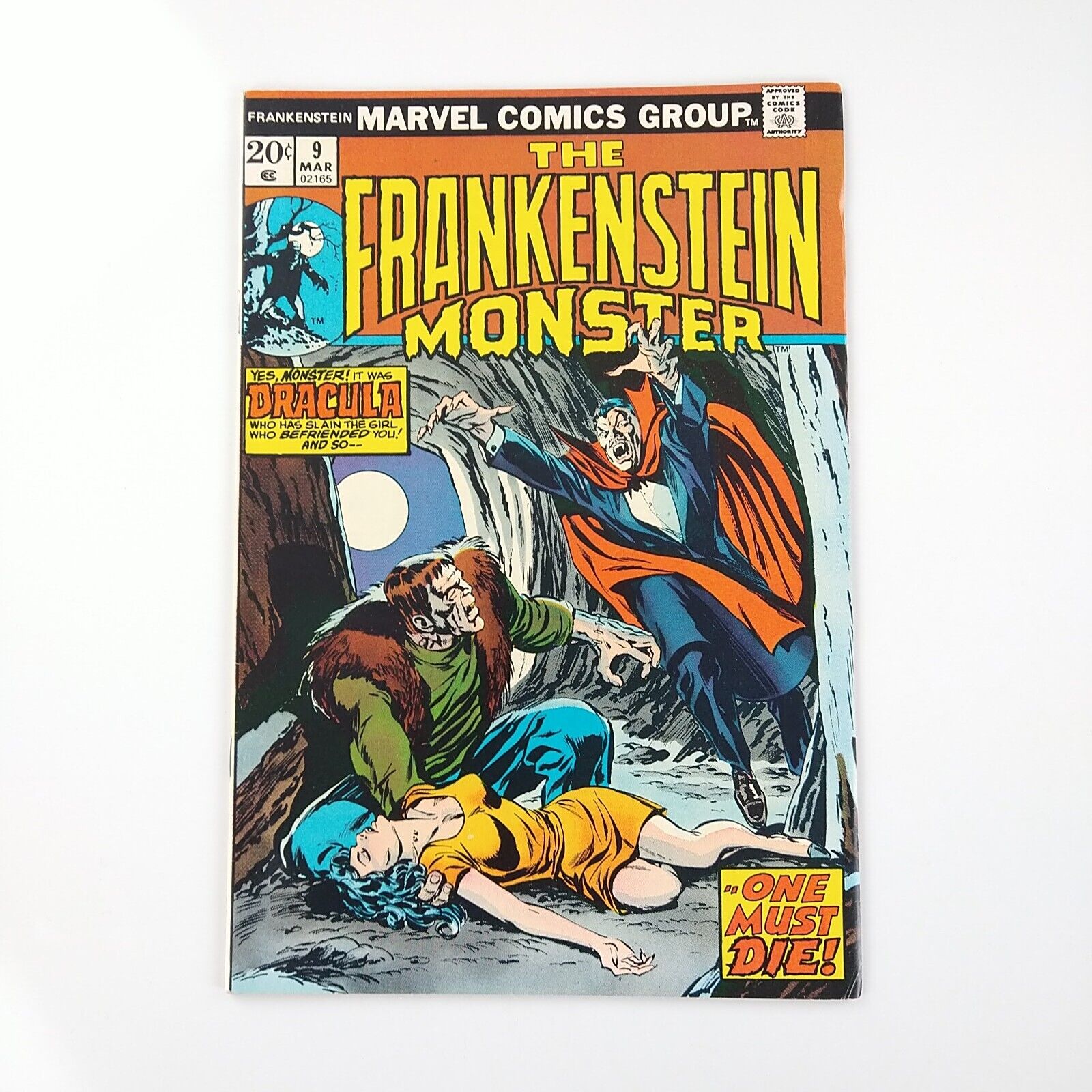 The Frankenstein Monster #9 Dracula VF Bronze Age (1974 Marvel Comics)