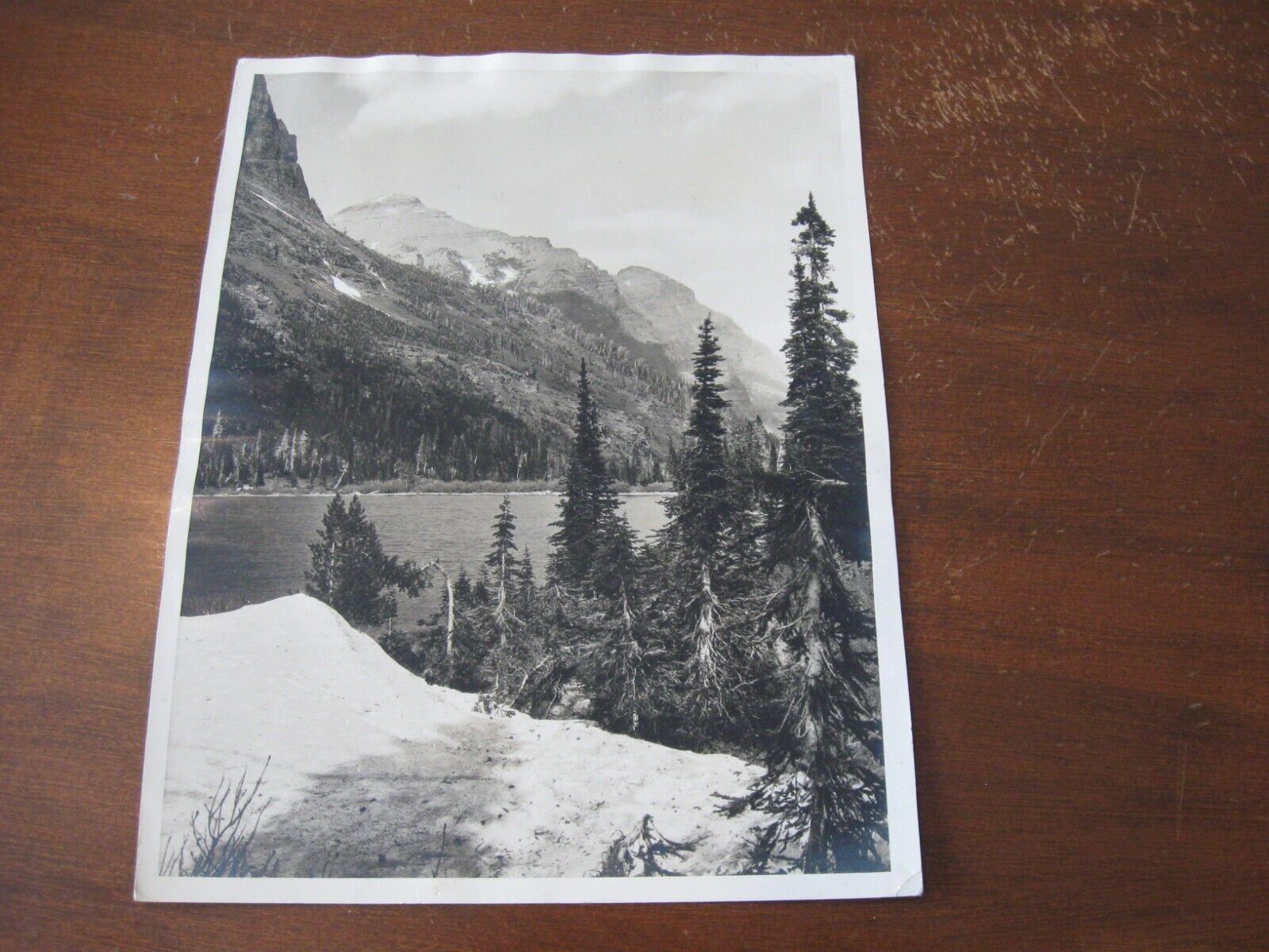 1930 Press Photograph ? - PRESIDENT HOOVER Upper Two Medicine Lake GLACIER PARK