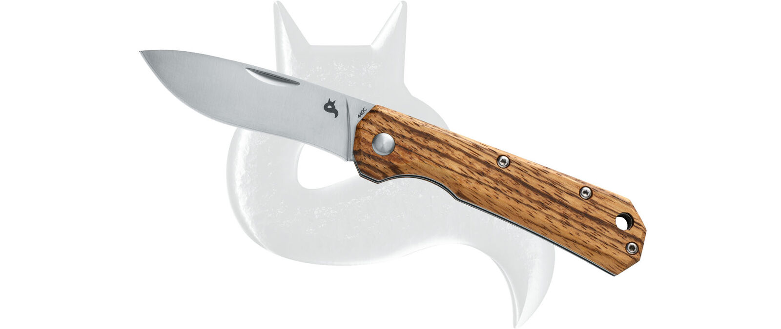 Black Fox Knives Coil Slipjoint Zebra Wood 440C Stainless BF-748ZW Pocket Knife