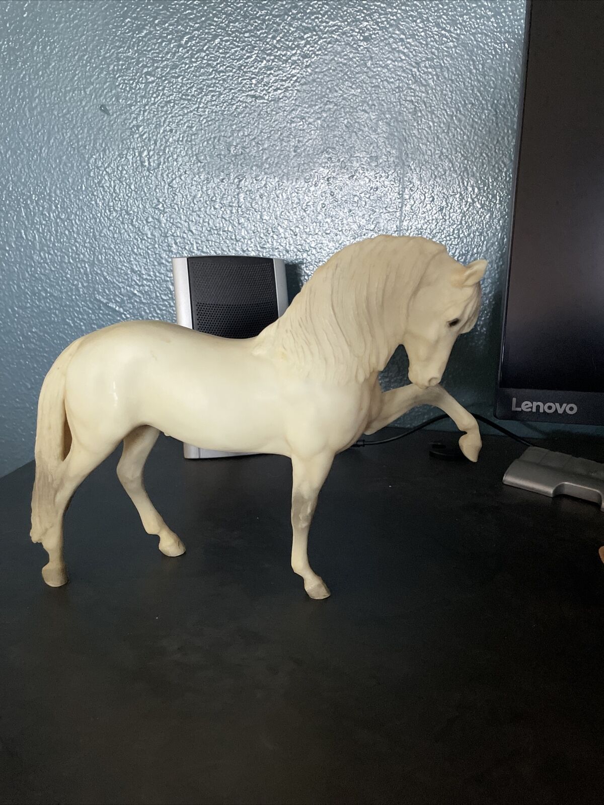 Vtg Breyer #68 Legionario III Andalusian White Alabaster Branded Stallion