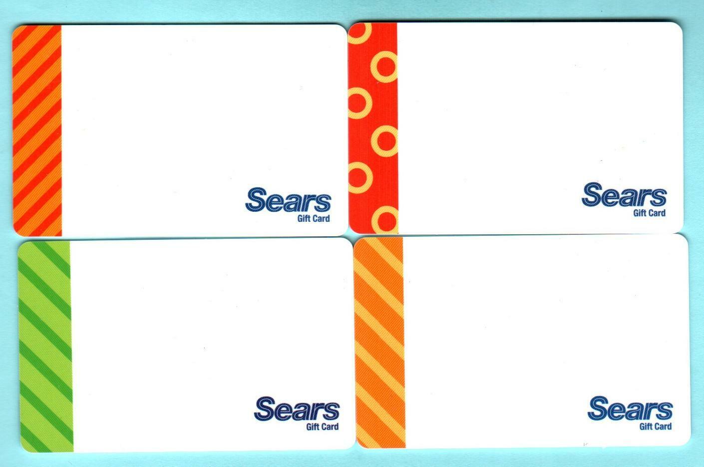 SEARS ( 4 ) Design Your Own ( 2007 ) Gift Cards Complete Sticker Booklet ( $0 )