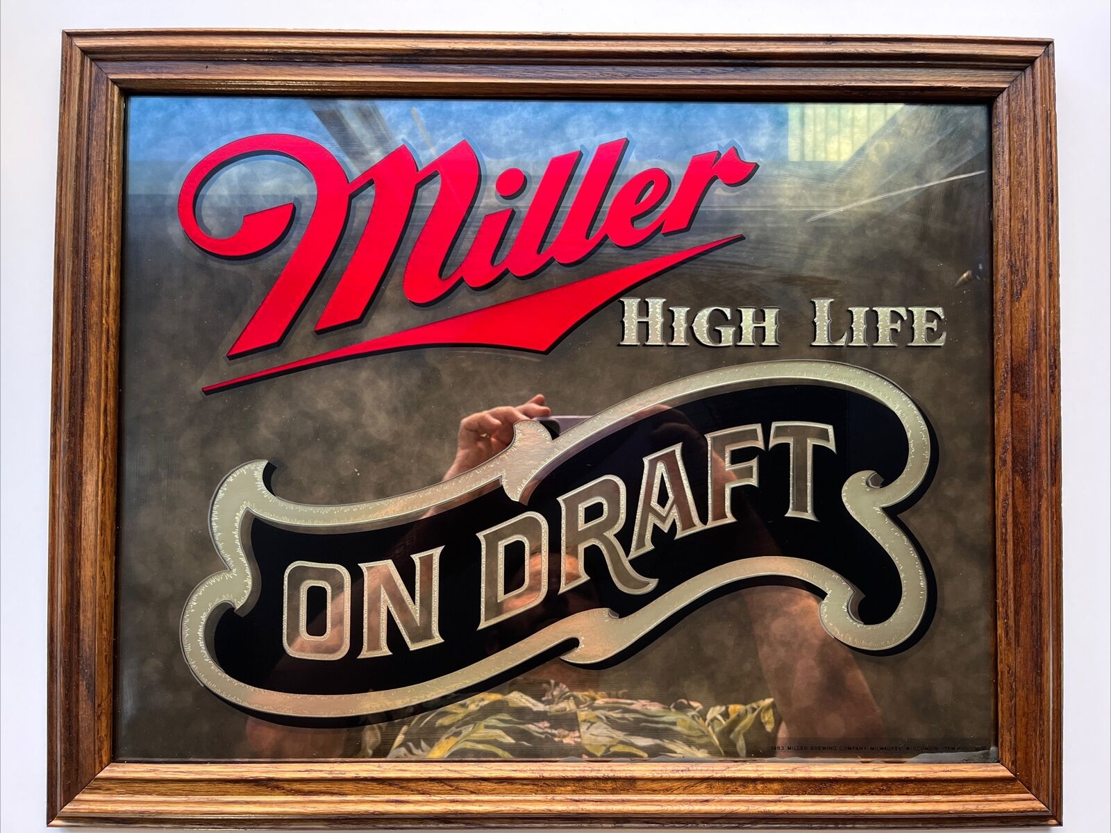 Vintage Miller High Life Beer Mirror ‘83