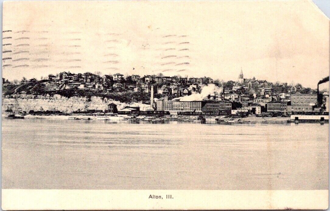 1909, Town View, ALTON, Illinois Postcard - St. Louis News Co.