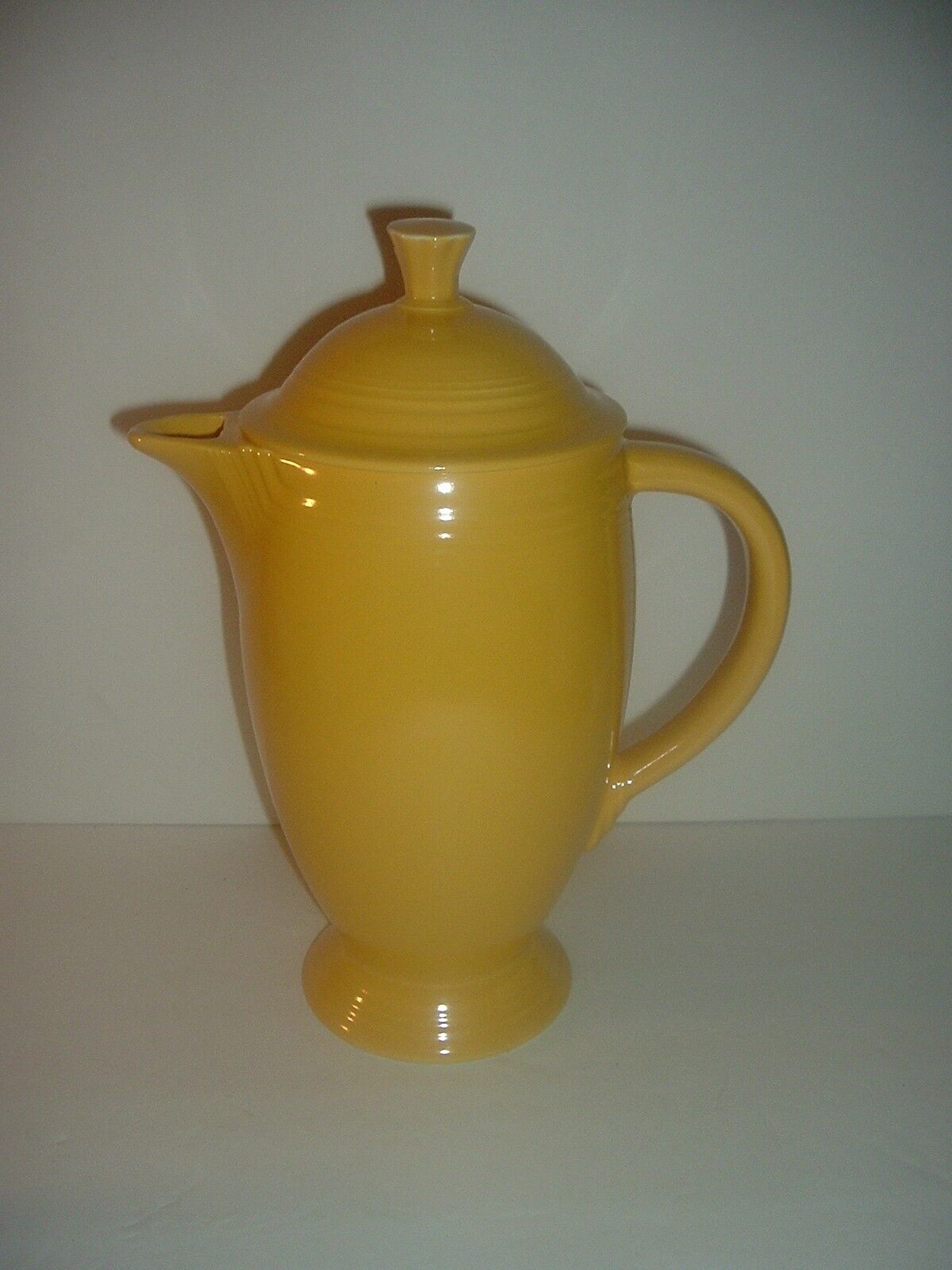 Vintage Fiesta Yellow Coffee Pot with Lid