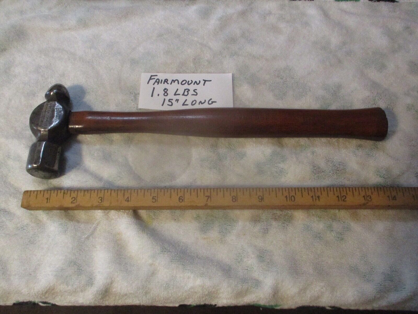 Vintage Fairmount 1.8lb Ball Peen Type Hammer Excellant
