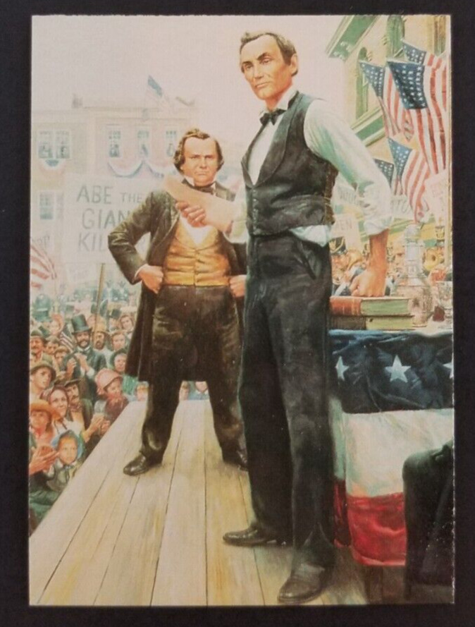 Abe Lincoln and Douglas Debate 1997 Blue Gray Civil War Card #13 (NM)