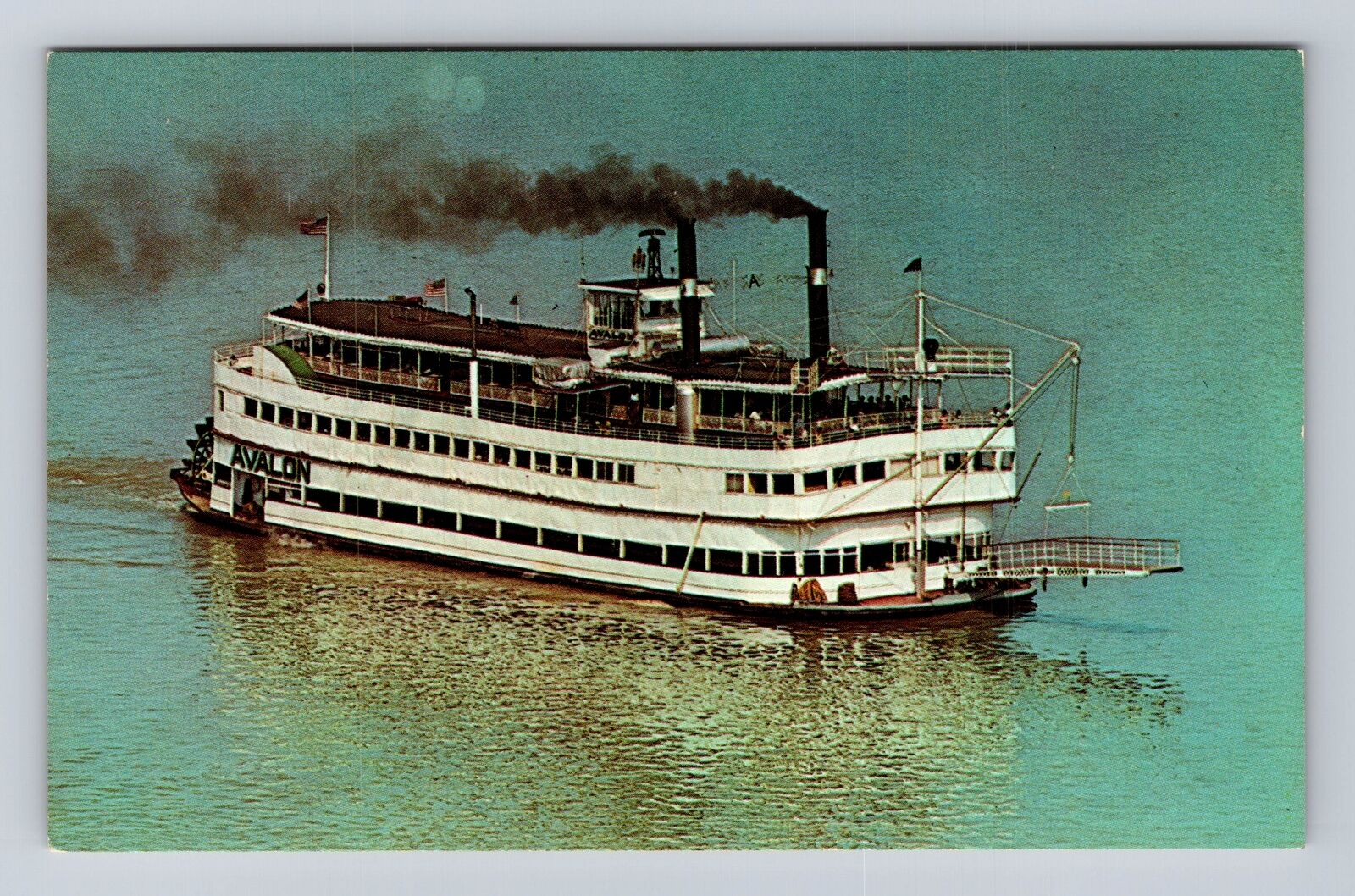 Ship - Transportation, Steamer, Avalon River Boat, Vintage Souvenir Postcard