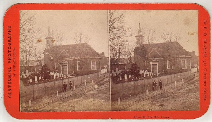 PHILADELPHIA SV - Old Swede's Church - EO Beaman 1870s