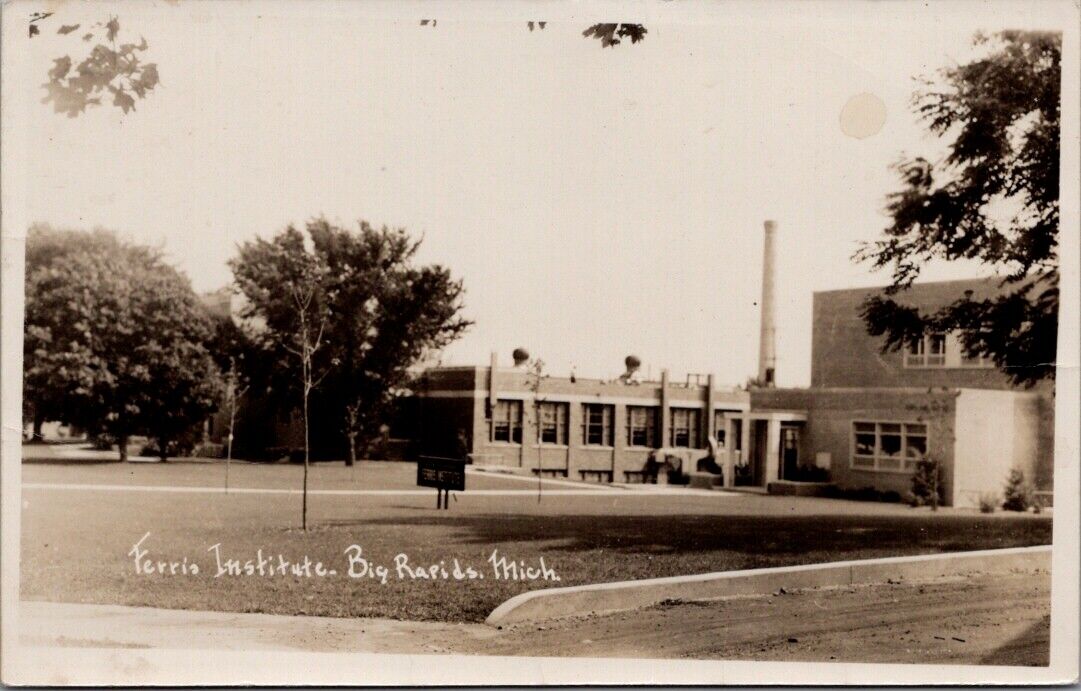Ferris Institute, BIG RAPIDS, Michigan Real Photo Postcard