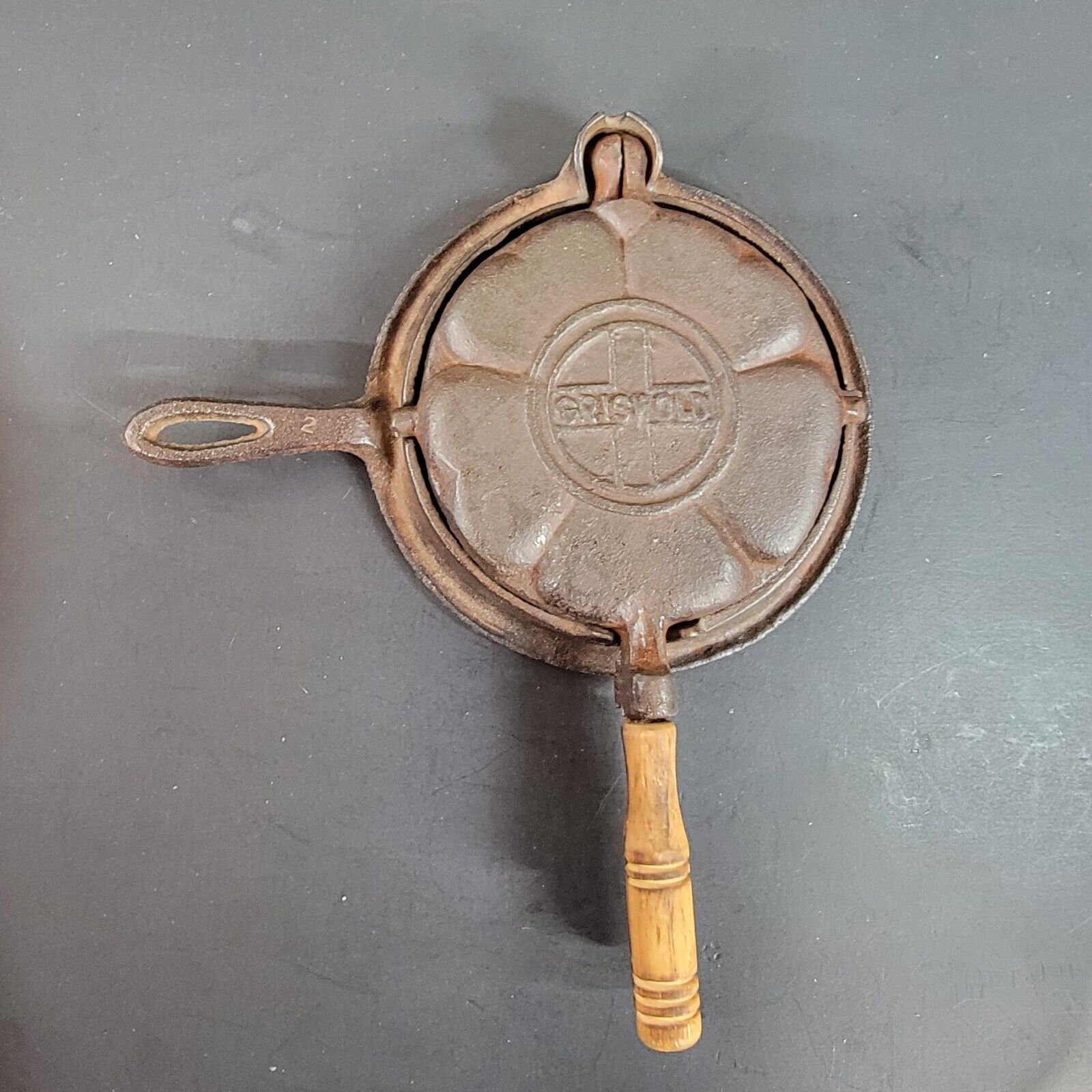Extremely Rare Griswold Heart Star Child’s Waffle Iron ~ Real Salesman’s Sample