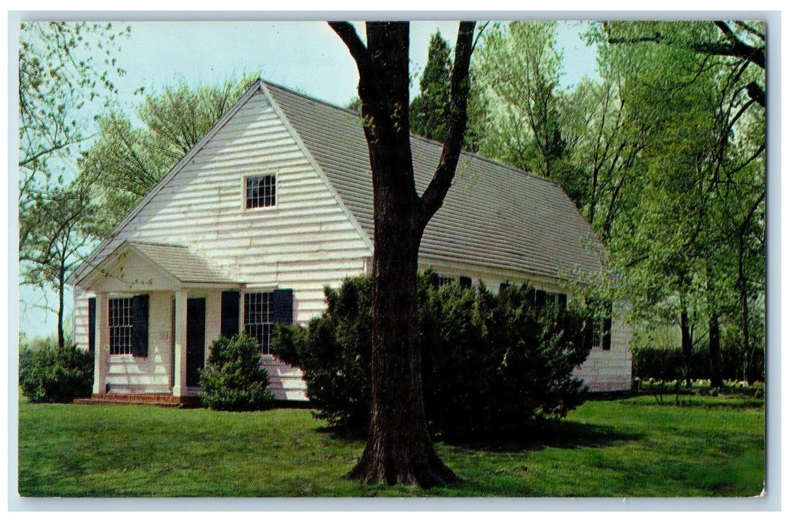Easton Maryland Postcard Third Haven Friends\' Meeting House c1960\'s Vintage