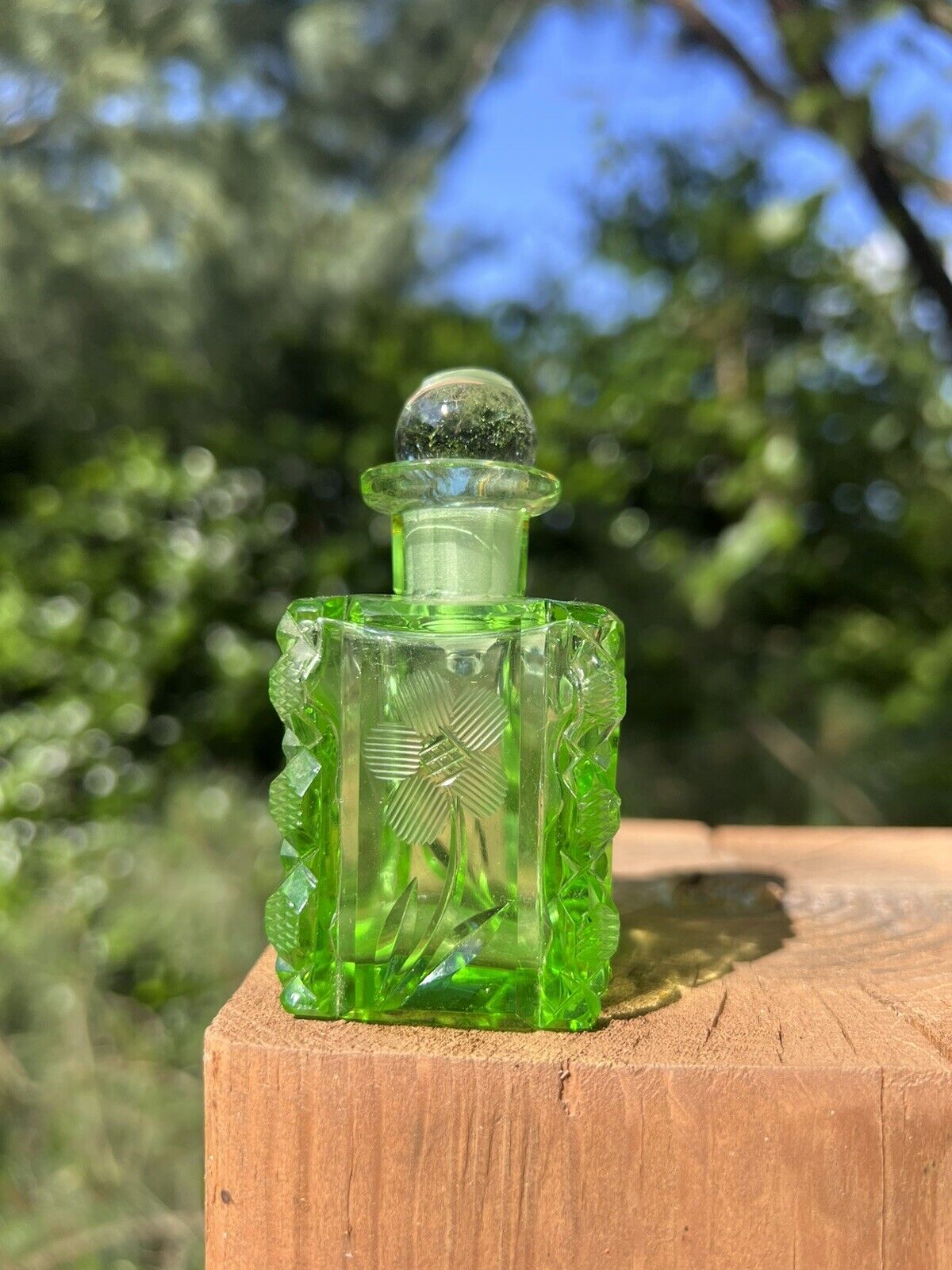 Vintage Antique Czech Perfume Bottle Art Deco