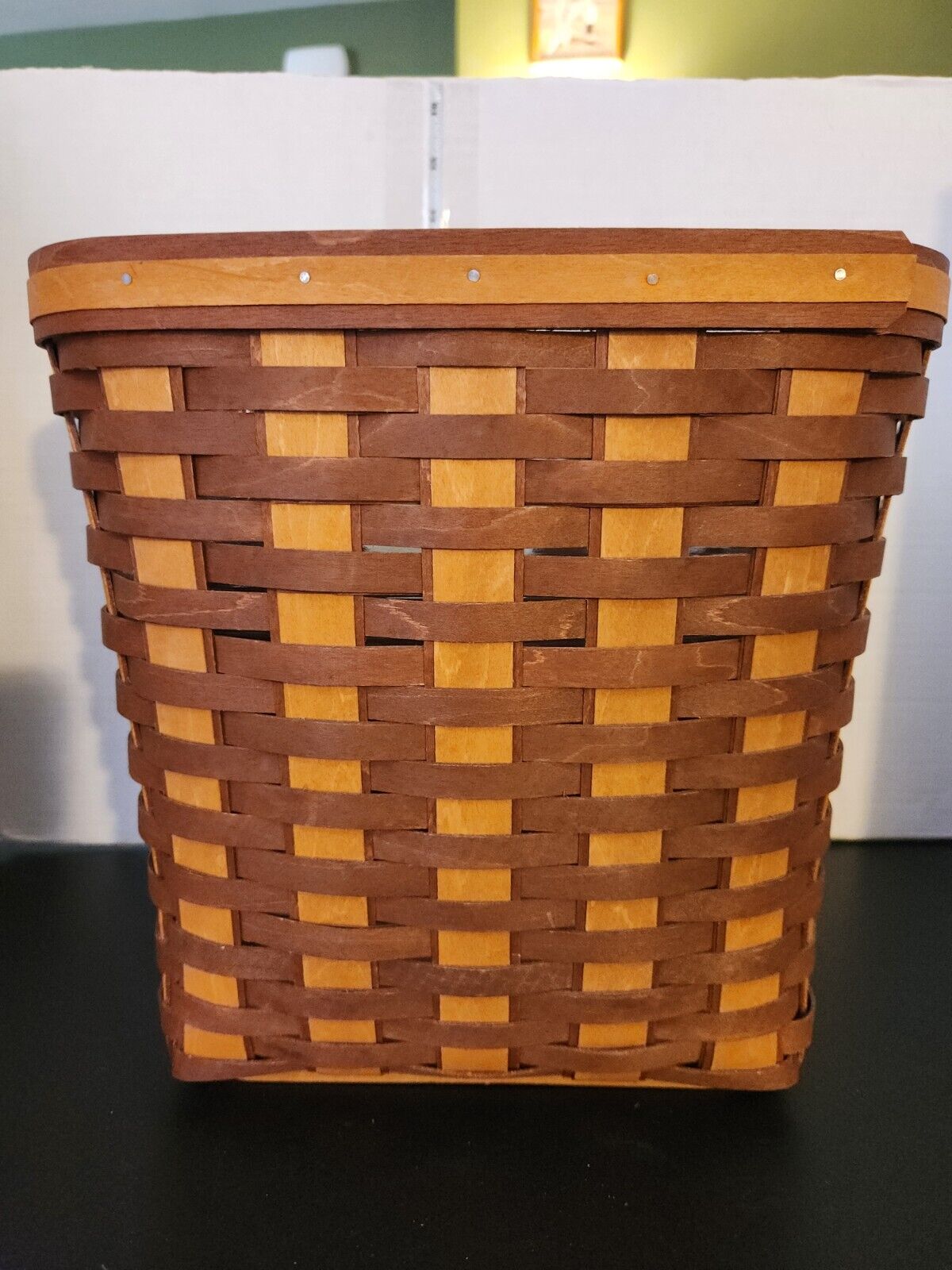 Longaberger 2013 Small Waste Basket w/Protector Tri Color Weave