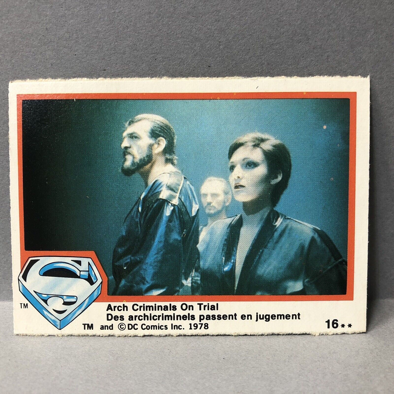 1978 Superman Movie Card DC Comics #16 Arch Criminals on Trial