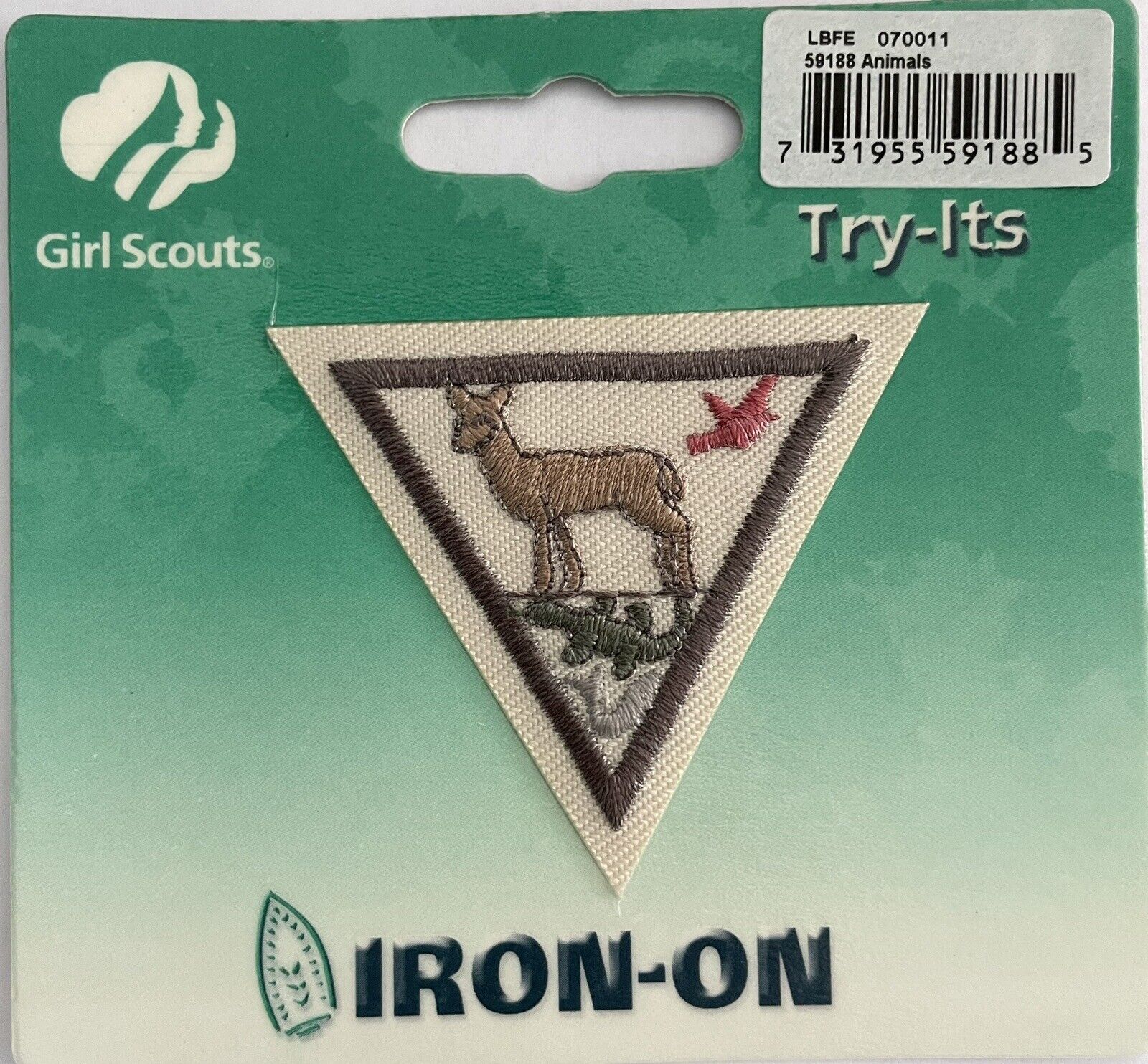Retired Girl Scout Animals Brownie Try-It Badges - Iron On