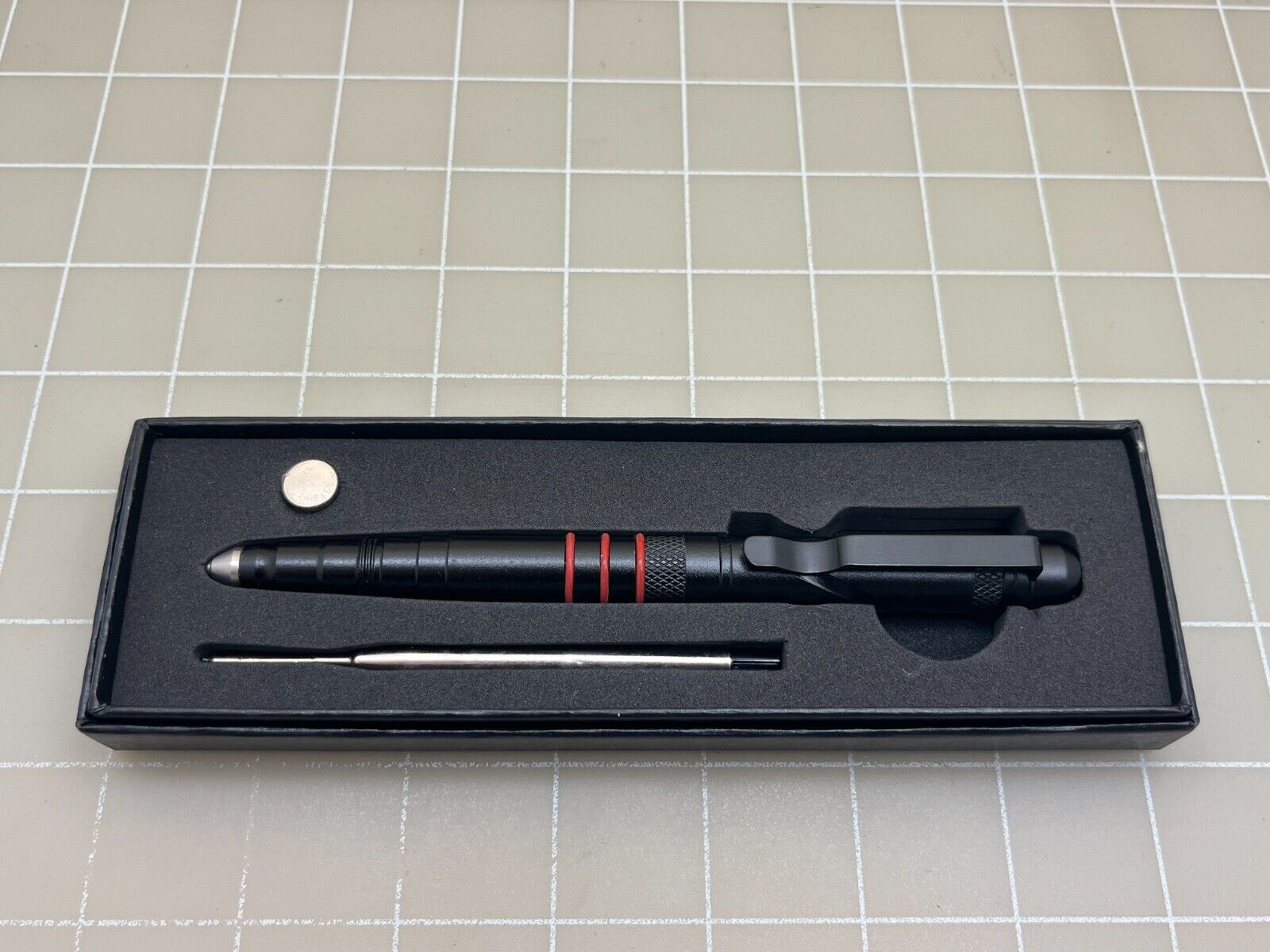 Judd's New Black Tactical Pen w/Flashlight & Glass Break