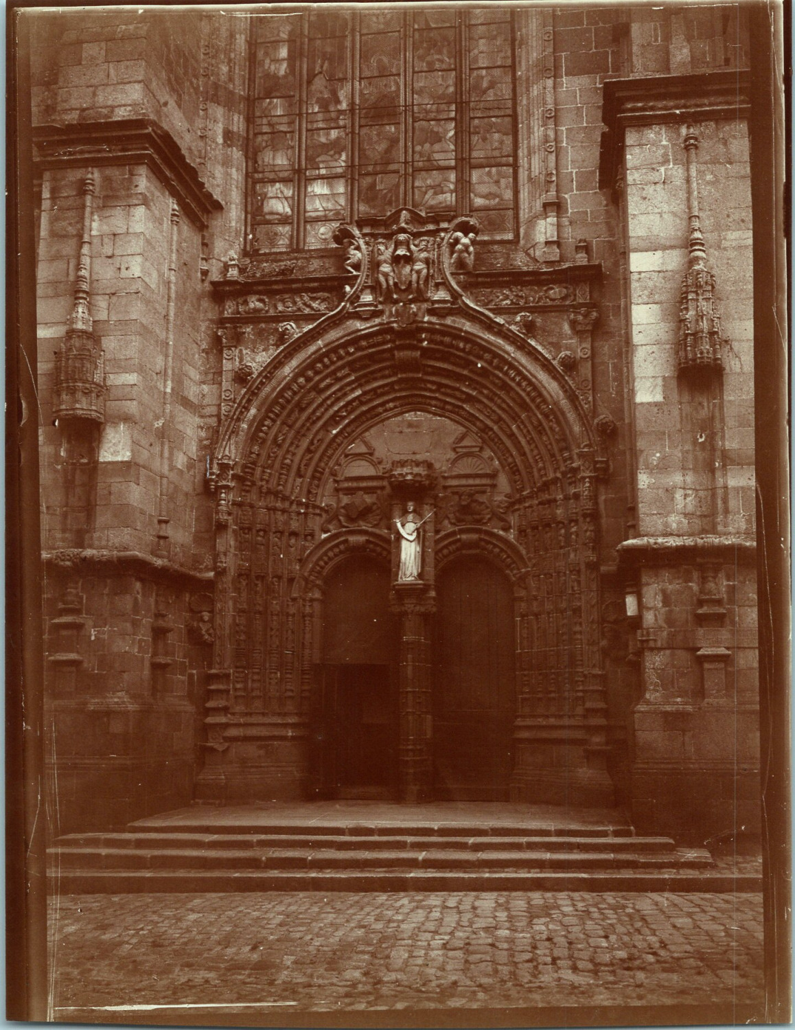 France, Guingamp, Interior View of Notre-Dame Basilica and Ancienne Poste, V