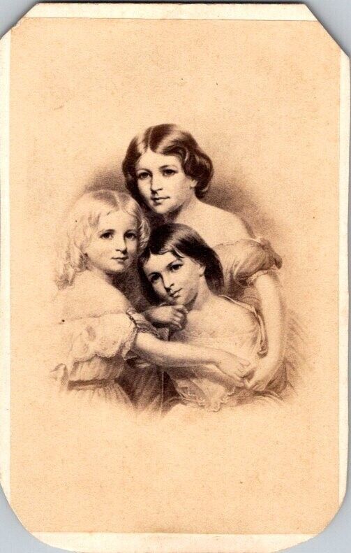 Henry Longfellow\'s Children, c1860, Original CDV Photo #2215