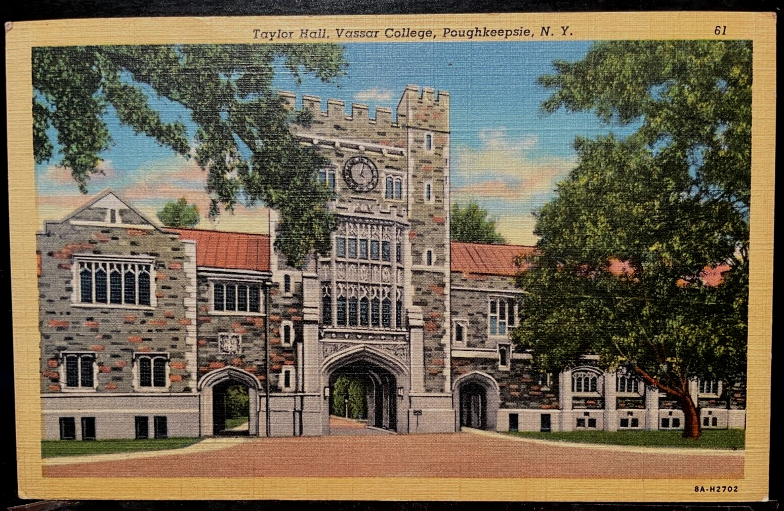 Vintage Postcard 1945 Vassar College, Taylor Hall, Poughkeepsie, New York (NY)
