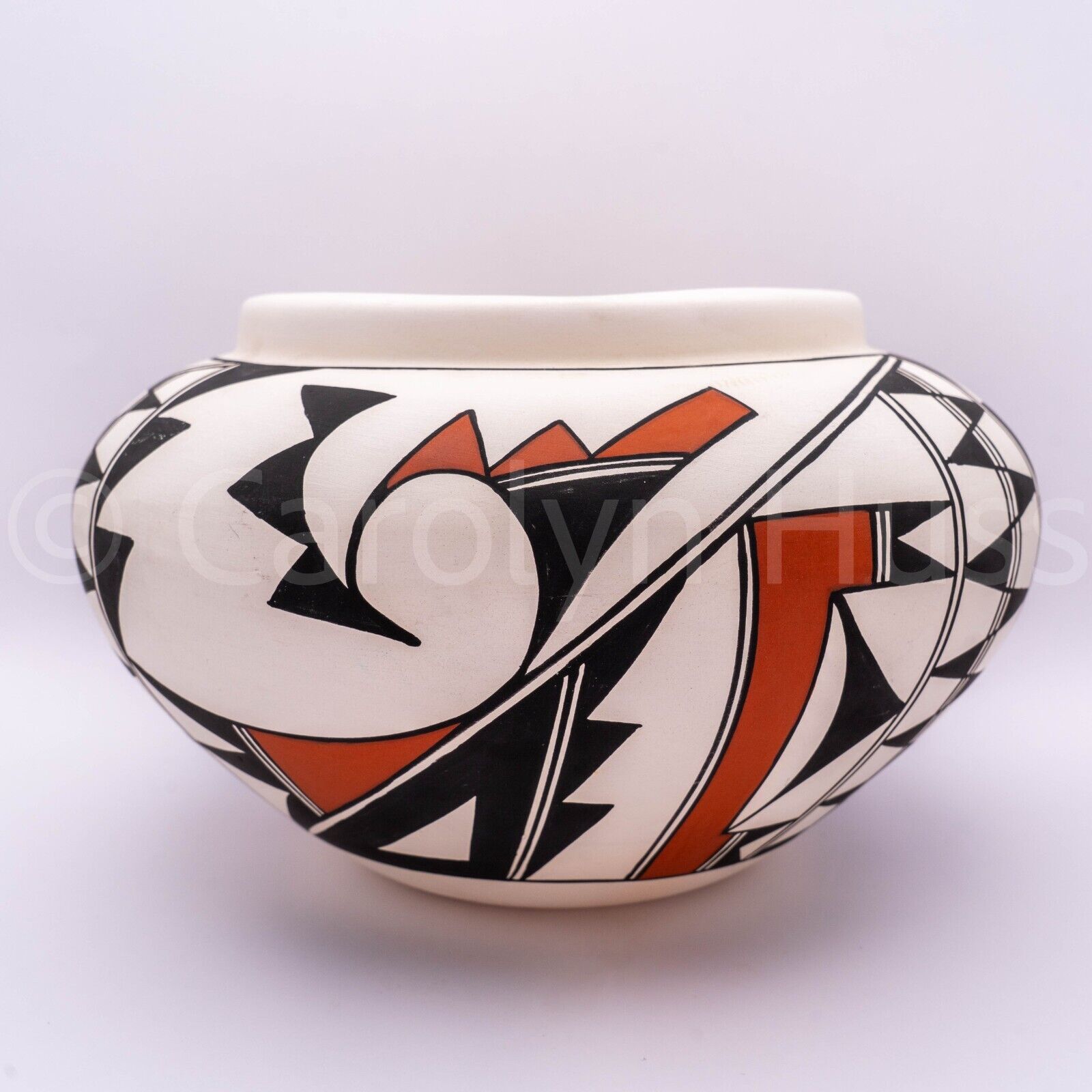 Acoma New Mexico Native American pottery bowl signed