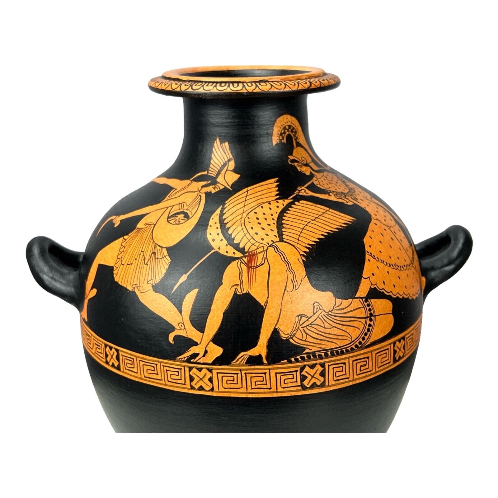 Perseus with Medusa\'s head Hydria Vase Athena Ancient Greek Pottery Copy