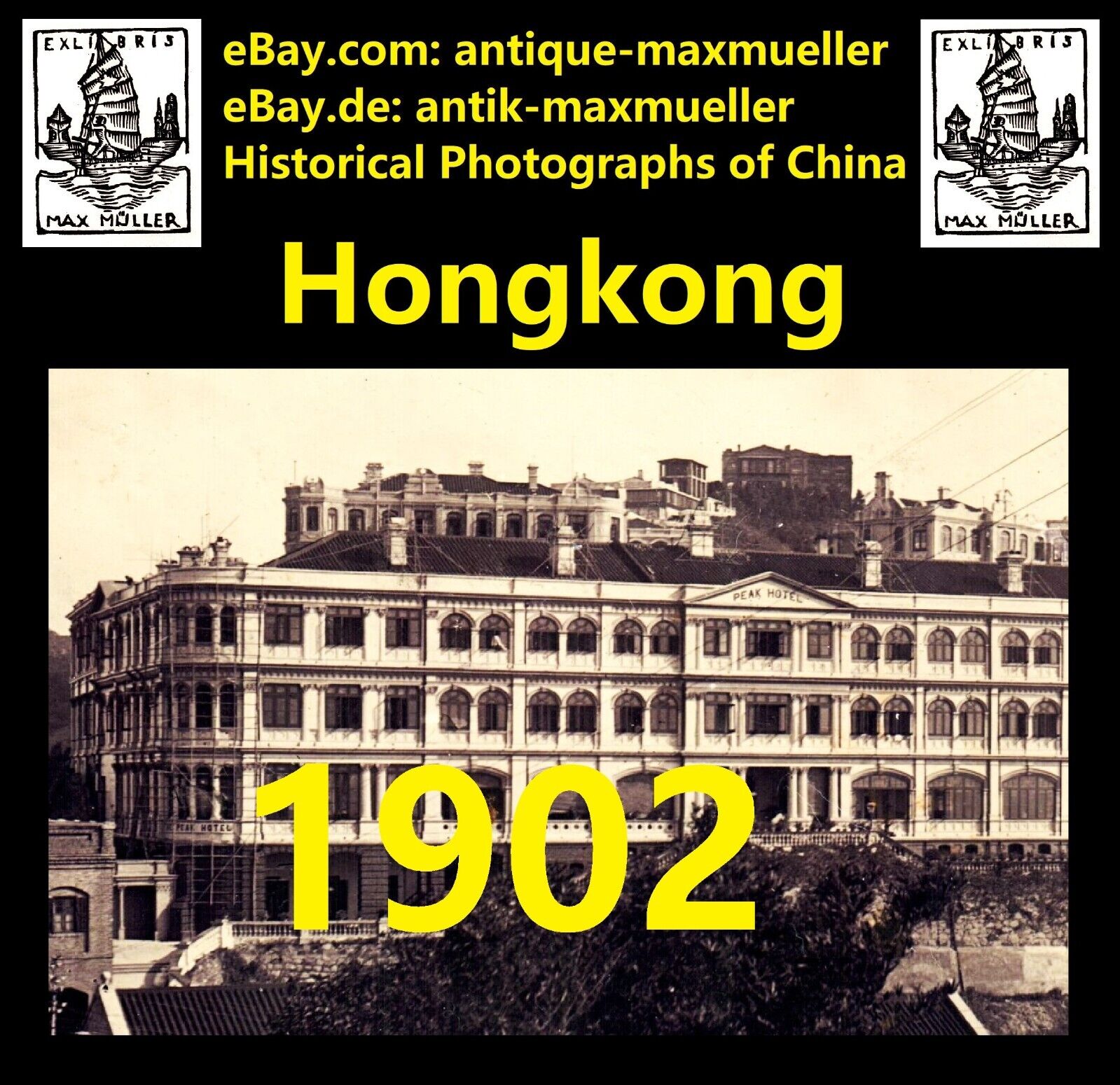 China Hongkong Peak Hotel  original photo  1902