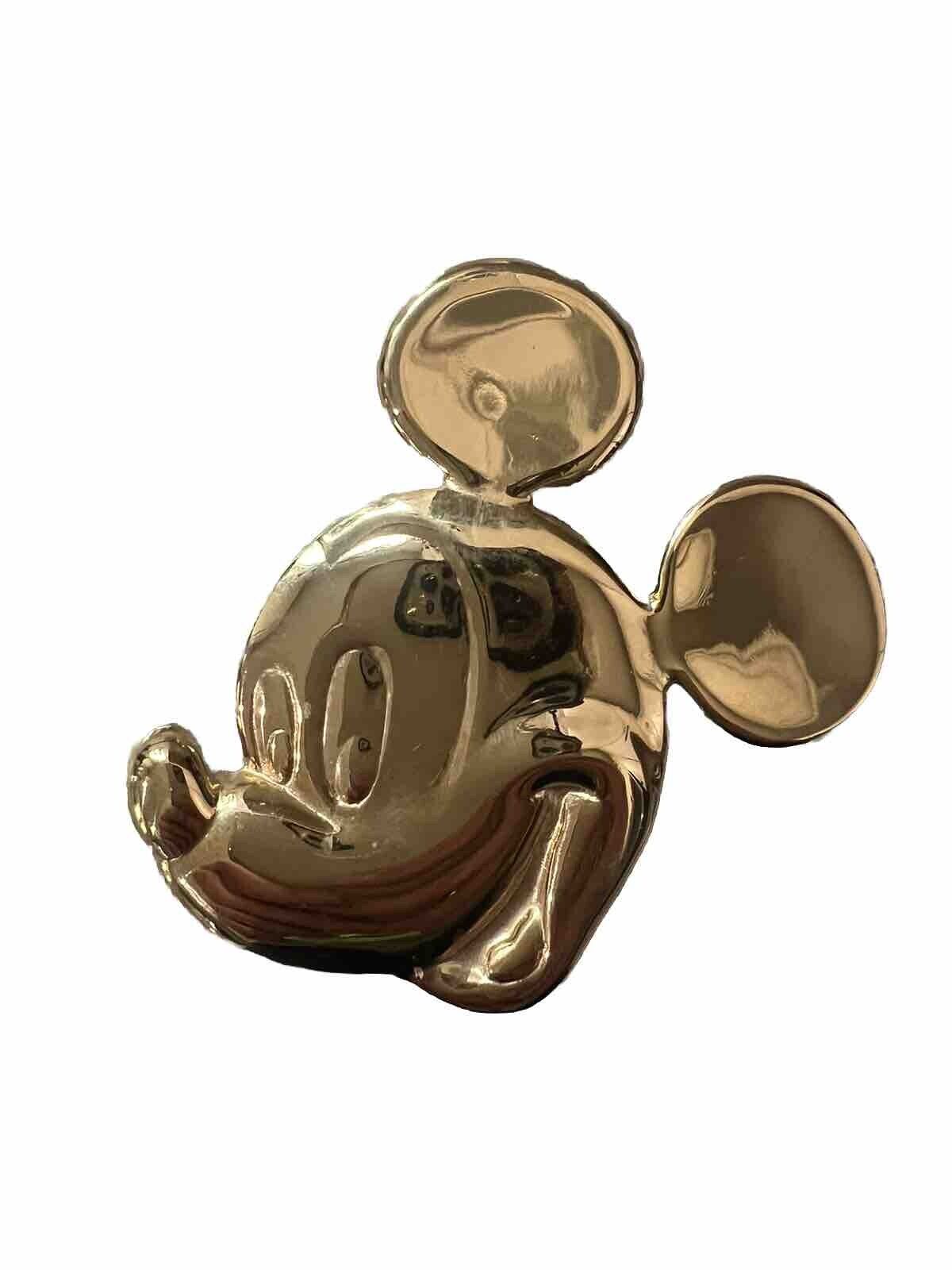 Disney Mickey Mouse Gold Tone Lapel Pin Brooch Vintage By Wendy Gell