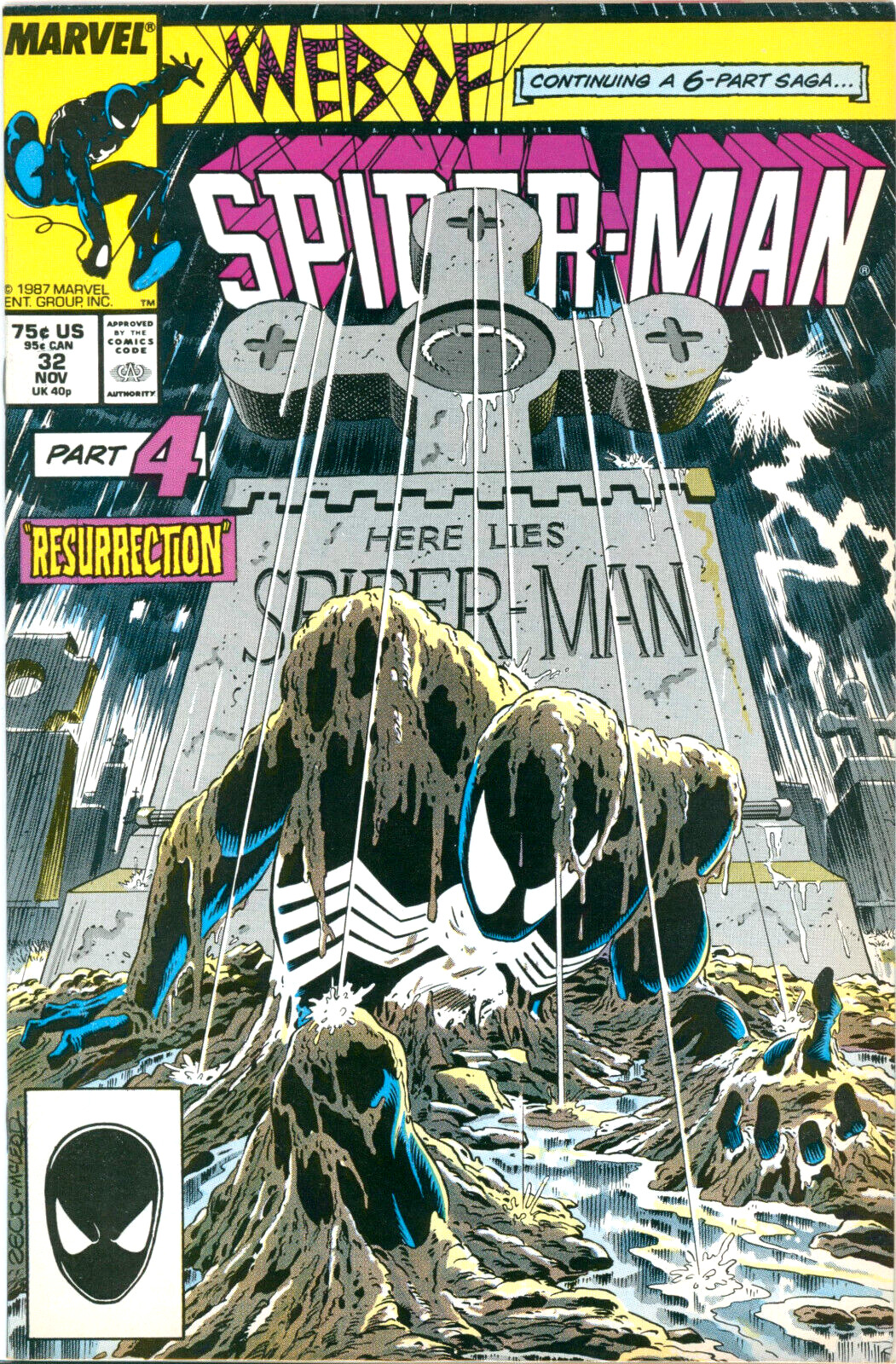 Web of Spider-Man #32 Marvel Comics 1987 VF +