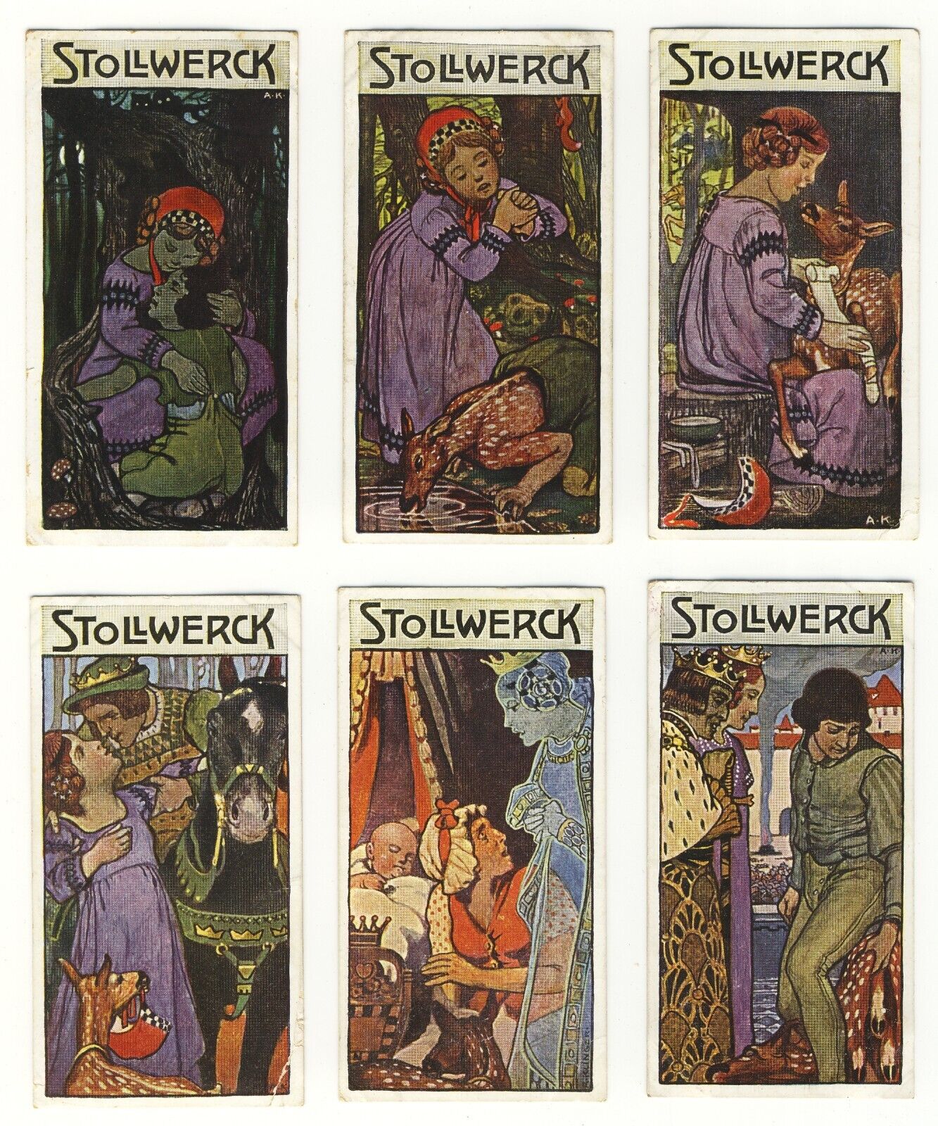 Stollwerck 1906 Group 378 Brother and Sister set of 6 cards G-VG