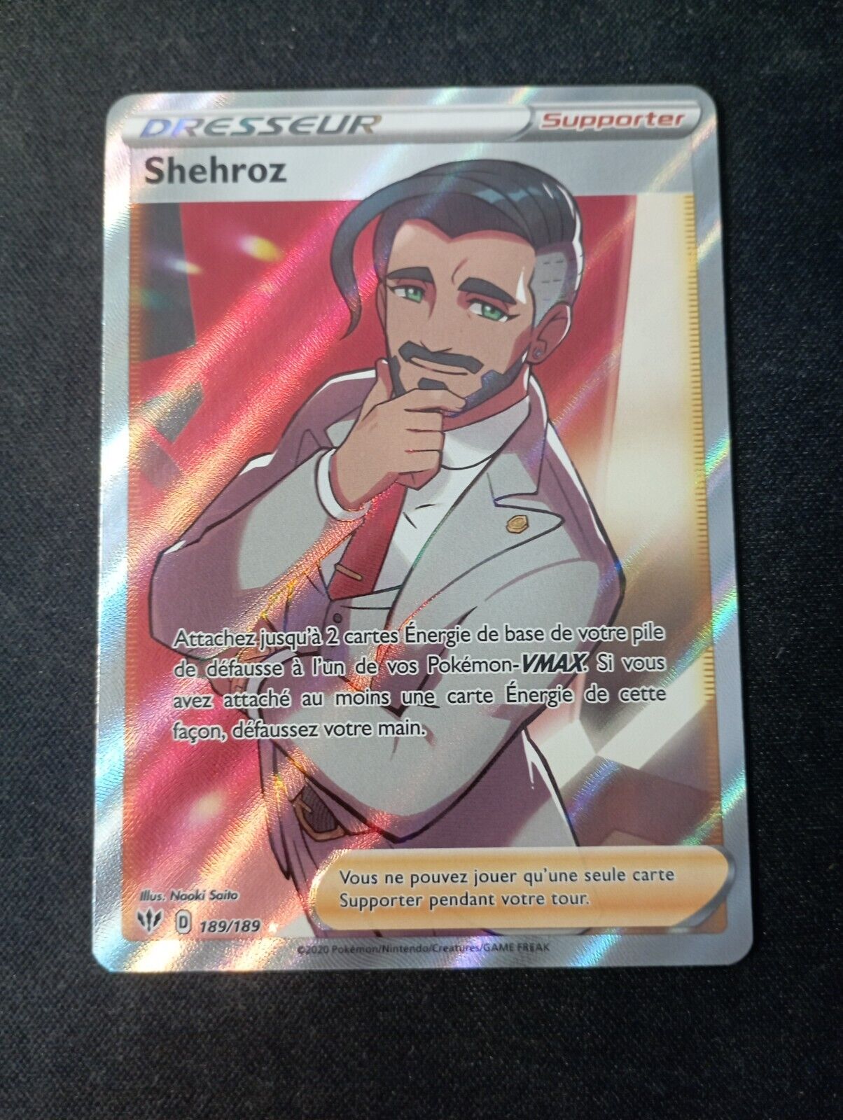 Pokemon Card - Shehroz 189/189 - Burning Darkness - French