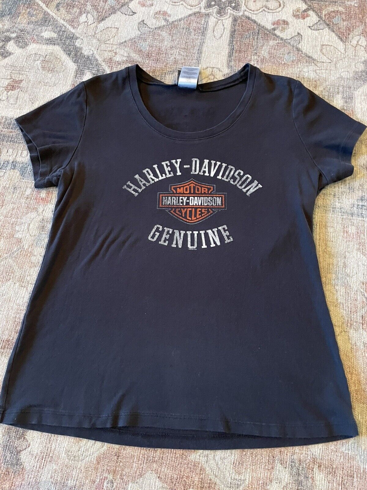 Harley Davidson Route 66 Tulsa, OK womens black tshirt size XL