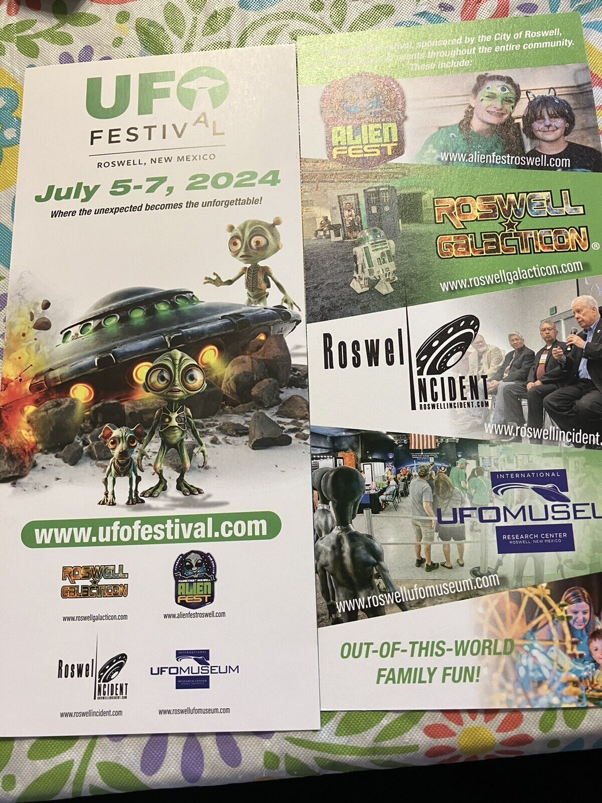 2 ROSWELL NEW MEXICO UFO FESTIVAL FLYERS 2024