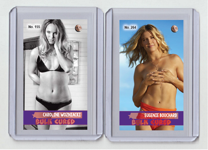 Caroline Wozniacki rare MH Bulk Cured #\'d x/3 Tobacco card no. 155