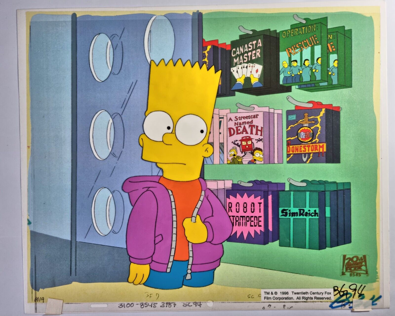 Bart Simpson Becomes a Shoplifter - Original Production Cel - The Simpsons