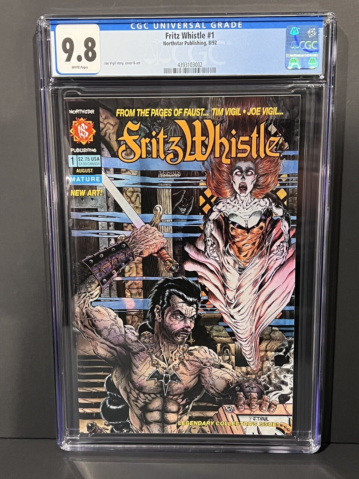 Fritz Whistle #1 - CGC 9.8 White - 1 of 2 in census - Faust - 1992 - Northstar