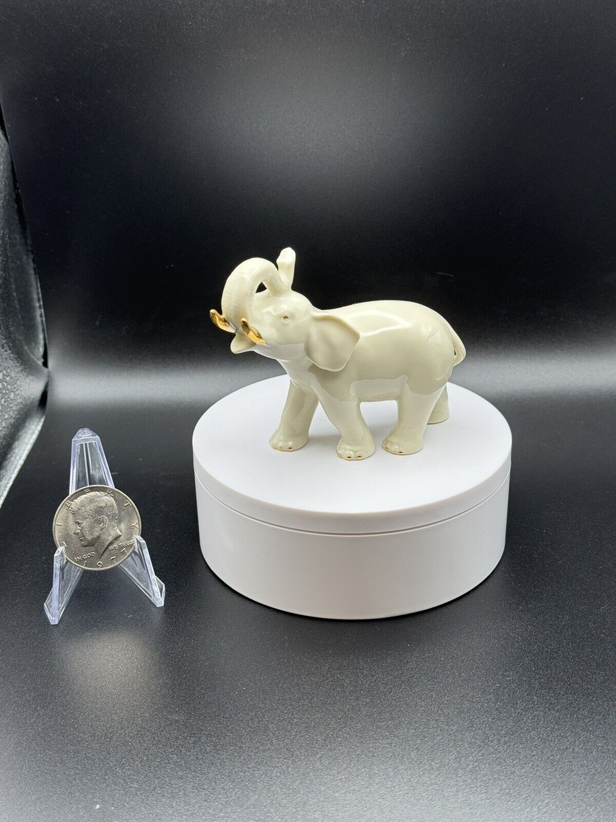 Lenox Elephant Handcrafted In Malaysia - White Porcelain With Gold Trim