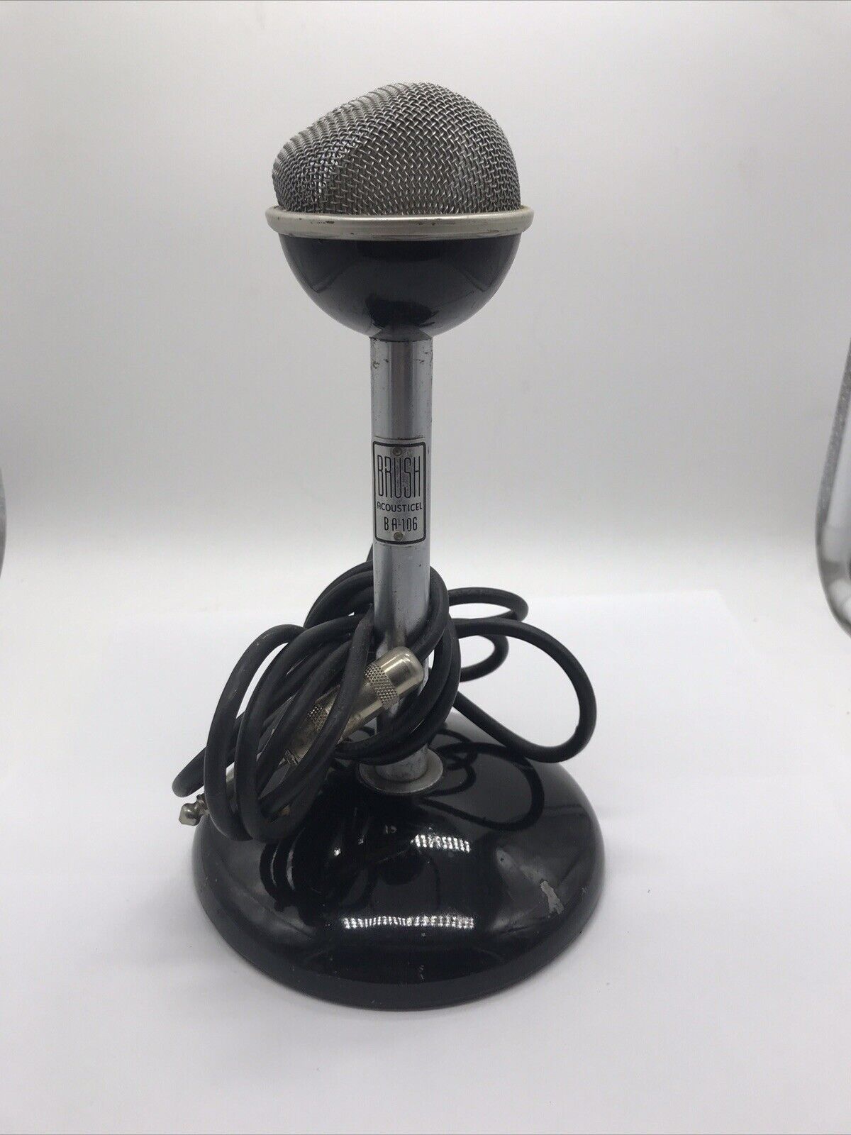 Vintage Mid Century Modern MCM Acousticel Crystal Microphone BA-106 Ohio USA