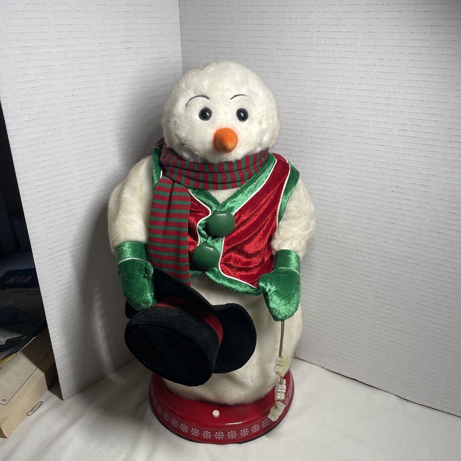 Gemmy Snowflake Spinning Snowman Animated Musical Dancing 'Snow Miser' WORKS