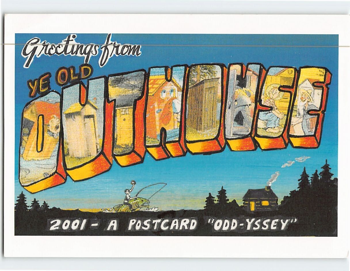 Postcard Greetings from Ye Old Outhouse A Postcard Odd Yssey Marietta GA USA