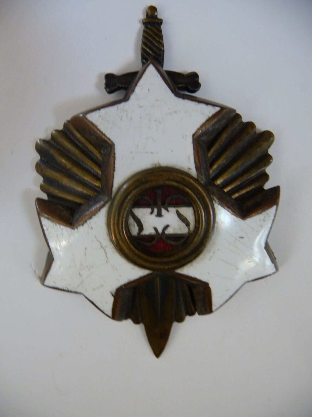 Latvia Military Medal Badge, 1st Liepajas  Infantry Regiment, Large Version Rare