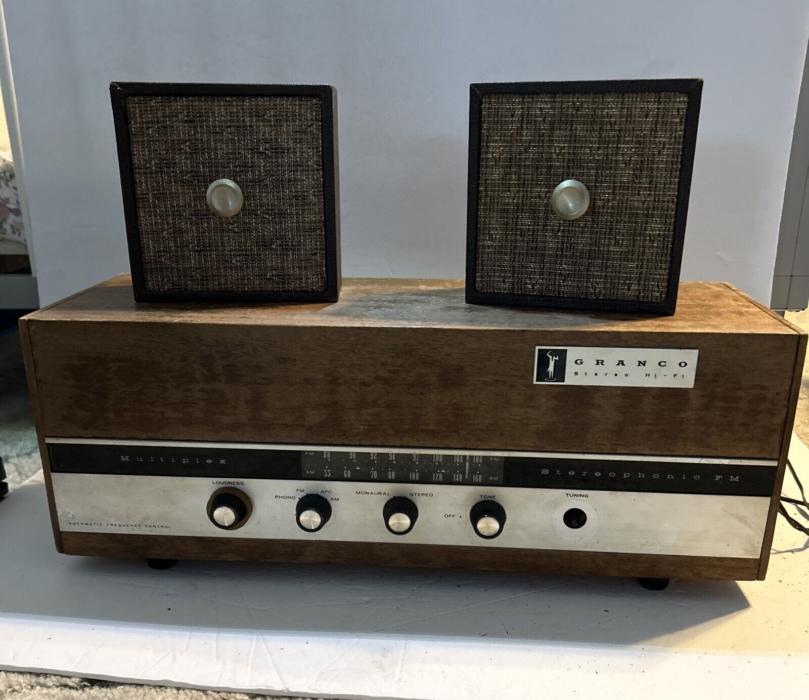 Vintage GRANCO MULTIPLEX TEAK Tube Stereo Hi-Fi WORKS & RARE